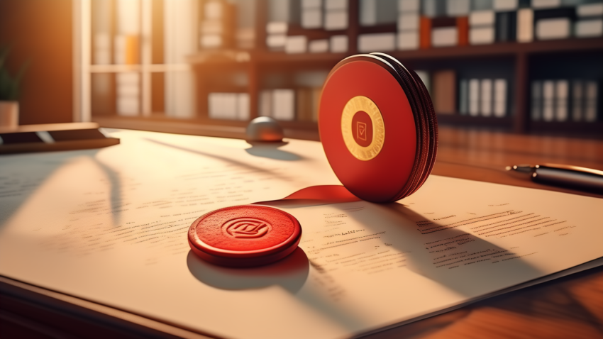 Divorce legal documents on desk with law books
