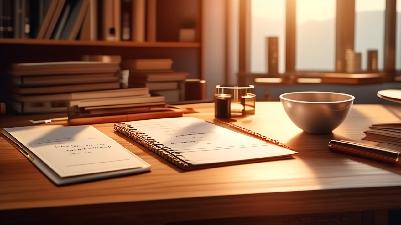 IP documents on desk