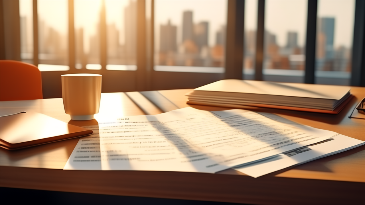 M&A documents on desk