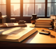 Criminal law books on desk