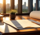 Land development documents on desk