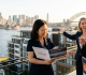 Sydney Opera House and harbor with real estate documents