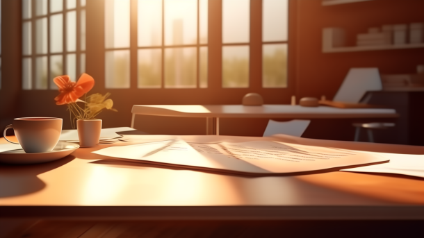 Partnership documents on desk