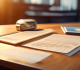 Real estate documents on desk