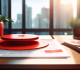 Trademarks legal documents on desk