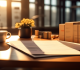 Supply chain documents on desk