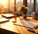 Liability documents on desk