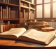 Legal books and documents on desk